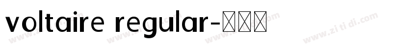 voltaire regular字体转换